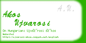 akos ujvarosi business card